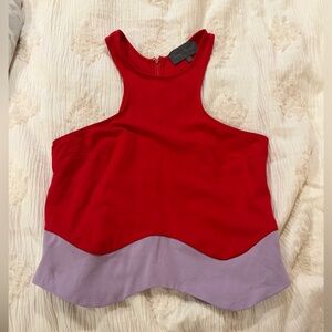 Sunday in Brooklyn Red and Purple Crop Top